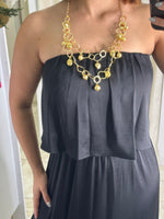 Strapless Satin Dress