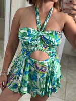 Green Multicolor Romper