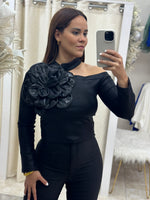 Metallic Flower Top