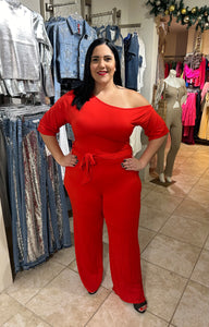 Brenda's Red Jumpsuit