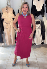 Burgandy Midi Dress