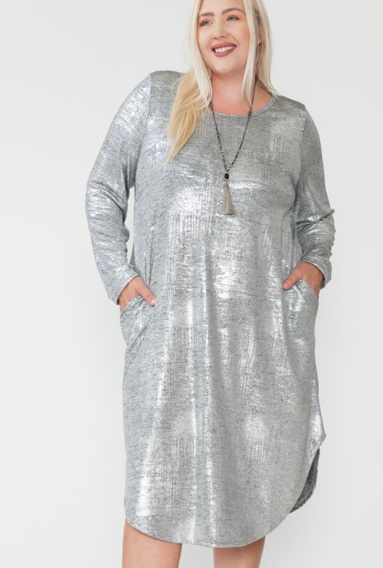 Silver Foil Dress