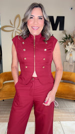 Wine Top & Pant Set