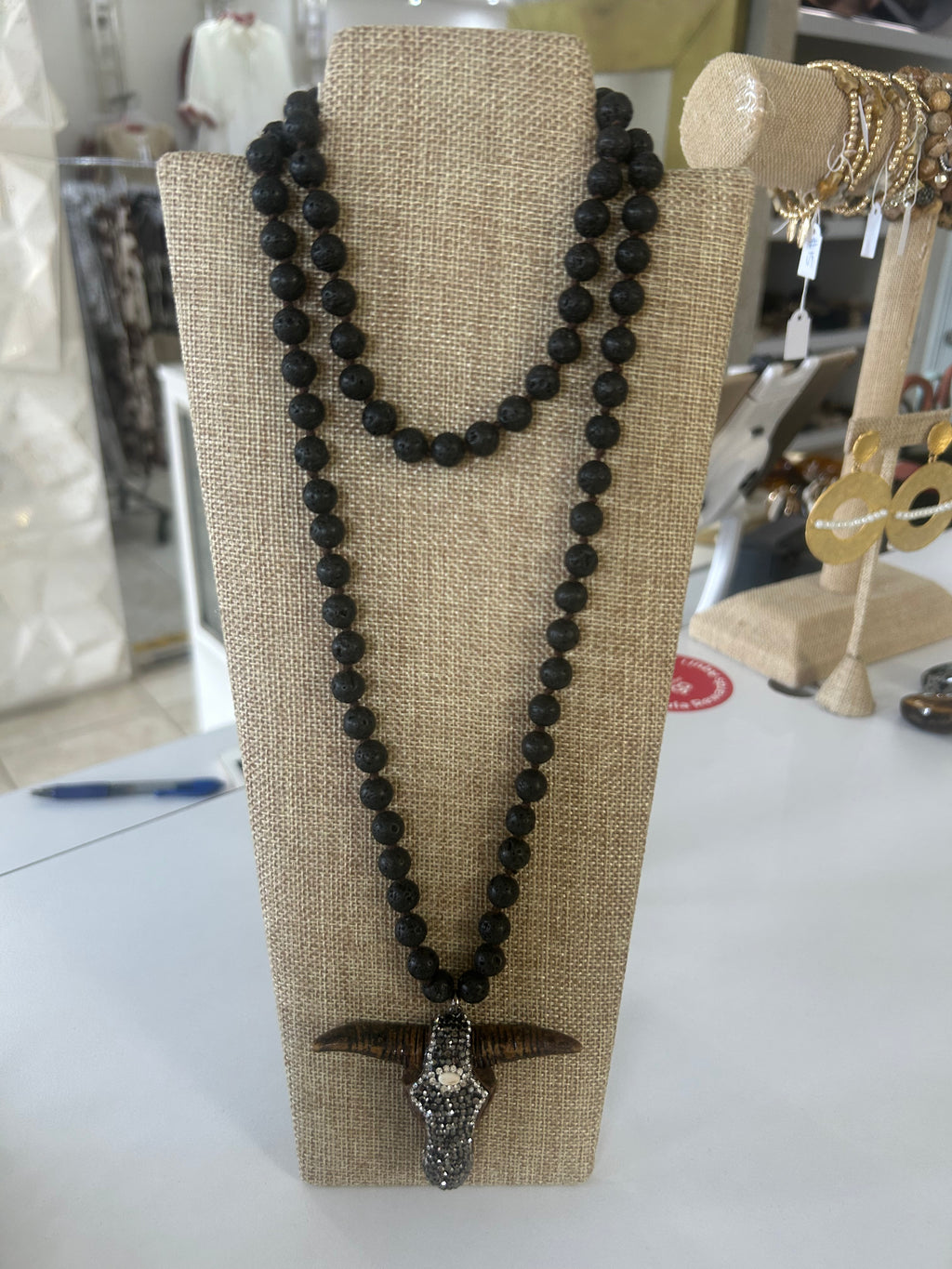 Black Volcanic Stone Necklaces
