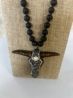 Black Volcanic Stone Necklaces