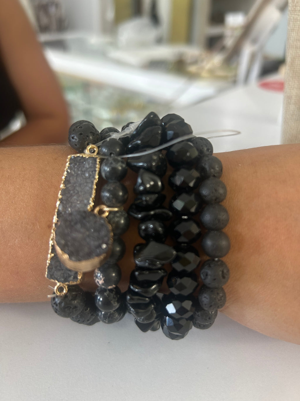 Black Volcanic Stone Bracelet