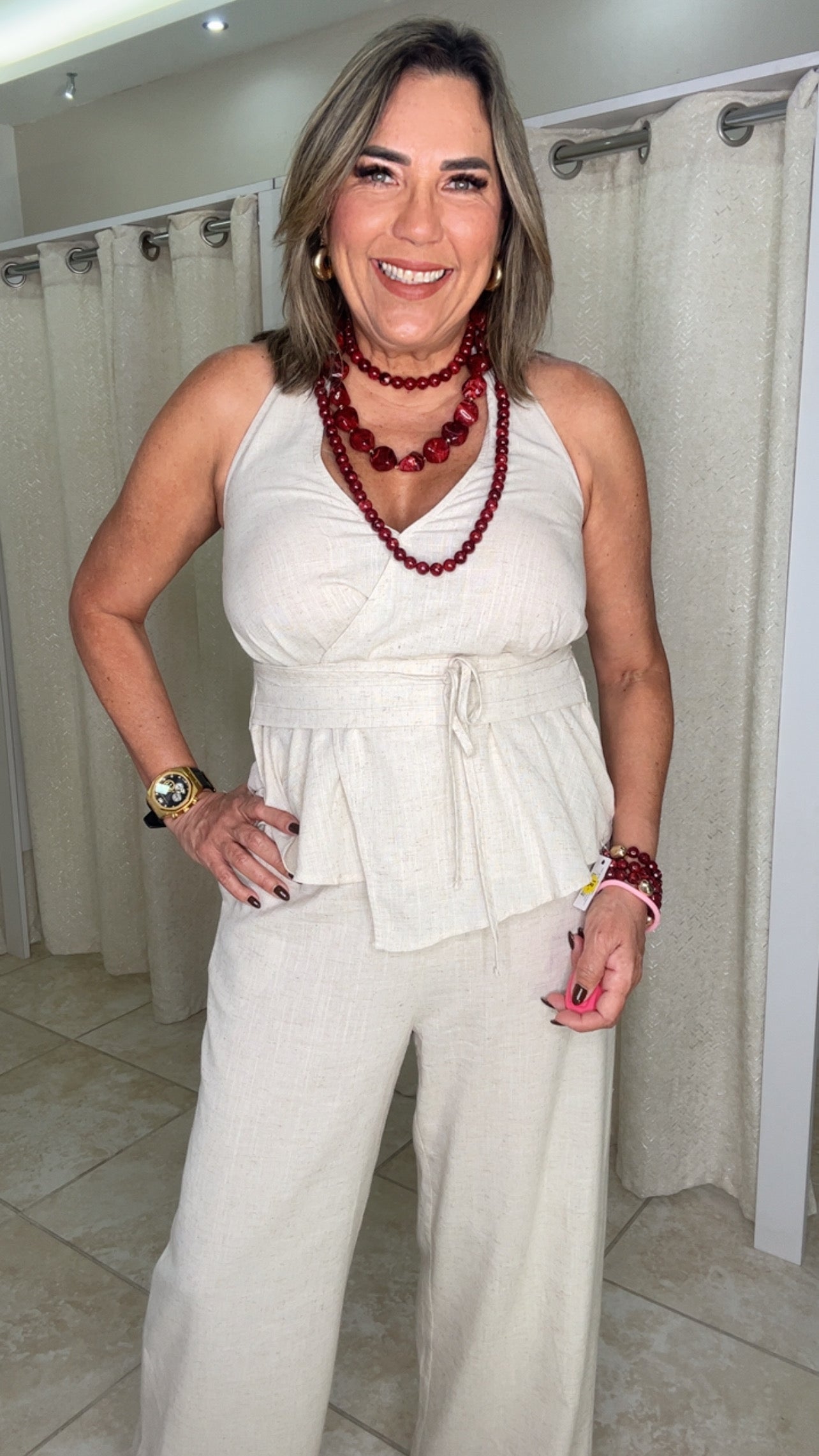 Halter Top & Long Pants Set