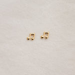 POS - Beam Music Note Stud Earrings