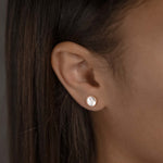POS - Mother of Pearl Rosegold Dot Stud